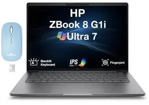 HP ZBook 8 G1i Mobile Workstation 14.0" 60Hz IPS WUXGA Display (Intel Ultra 7 265U, Intel Graphics, 16GB DDR5, 2TB PCIe SSD, Backlit KB, Fingerprint, Win 11 Pro) w/Dockztorm Wireless Mouse HP ZBook 8 G1i Mobile Workstation 14.0" 60Hz IPS WUXGA Display (Intel Ultra 7 265U, Intel Graphics, 16GB DDR5, 2TB PCIe SSD, Backlit KB, Fingerprint, Win 11 Pro) w/Dockztorm Wireless Mouse
