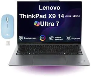 Lenovo ThinkPad X9 14 Aura Edition Copilot + Laptop 14.0" Touchscreen OLED 2.8K Display (Intel Ultra 7-268V, 32GB LPDDR5X, 2TB M.2 PCIe SSD, Intel Arc 140V, Win 11 Pro) w/Dockztorm Wireless Mouse Lenovo ThinkPad X9 14 Aura Edition Copilot + Laptop 14.0" Touchscreen OLED 2.8K Display (Intel Ultra 7-268V, 32GB LPDDR5X, 2TB M.2 PCIe SSD, Intel Arc 140V, Win 11 Pro) w/Dockztorm Wireless Mouse