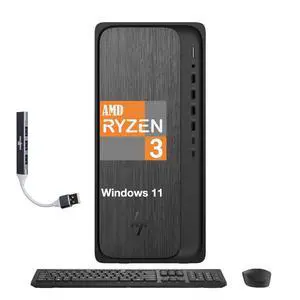 HP OmniDesk HIGH PERFORMANCE Desktop (AMD Ryzen 3 8300G, 8GB DDR5, 256GB SSD, AMD Radeon 740M, 280W PSU, WiFi 6, Bluetooth 5.4, RJ-45, 1 Display Port, HDMI, Win 11 Home) w/DKZ USB Port Expander HP OmniDesk HIGH PERFORMANCE Desktop (AMD Ryzen 3 8300G, 8GB DDR5, 256GB SSD, AMD Radeon 740M, 280W PSU, WiFi 6, Bluetooth 5.4, RJ-45, 1 Display Port, HDMI, Win 11 Home) w/DKZ USB Port Expander