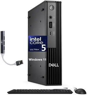 Dell Pro Micro QCM1250 AI Business Mini Desktop (Intel Ultra 5-235T, Intel Graphics, 8GB DDR5, 1TB PCIe SSD, WiFi 6E, Bluetooth 5.4, 90W PSU, RJ-45, 1 Display Port, Win 11 Pro) w/DKZ USB Port Expander Dell Pro Micro QCM1250 AI Business Mini Desktop (Intel Ultra 5-235T, Intel Graphics, 8GB DDR5, 1TB PCIe SSD, WiFi 6E, Bluetooth 5.4, 90W PSU, RJ-45, 1 Display Port, Win 11 Pro) w/DKZ USB Port Expander