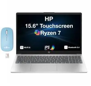 HP 15 HIGH PERFORMANCE Laptop 15.6" Touchscreen IPS FHD Display (AMD Ryzen 7 7730U, 64GB DDR4, 2TB PCIe SSD, AMD Radeon, WiFi 6, Webcam, Bluetooth 5.4, Win 11 Pro) w/Dockztorm Wireless Mouse HP 15 HIGH PERFORMANCE Laptop 15.6" Touchscreen IPS FHD Display (AMD Ryzen 7 7730U, 64GB DDR4, 2TB PCIe SSD, AMD Radeon, WiFi 6, Webcam, Bluetooth 5.4, Win 11 Pro) w/Dockztorm Wireless Mouse