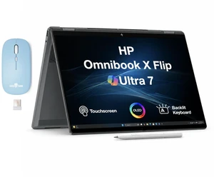 HP OmniBook X Flip Copilot + 2-in-1 Laptop 16.0" Touchscreen OLED 2.8K Display (Intel Ultra 7-256V, 16GB LPDDR5X, 4TB PCIe SSD, Active Pen, Backlit KB, Win 11 Home) w/Dockztorm Wireless Mouse HP OmniBook X Flip Copilot + 2-in-1 Laptop 16.0" Touchscreen OLED 2.8K Display (Intel Ultra 7-256V, 16GB LPDDR5X, 4TB PCIe SSD, Active Pen, Backlit KB, Win 11 Home) w/Dockztorm Wireless Mouse