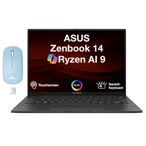 ASUS Zenbook 14 AI Powered Laptop 14.0" Touchscreen OLED WUXGA Display (AMD Ryzen AI 9 465, 16GB LPDDR5X, 2TB PCIe SSD, AMD Radeon 880M, Backlit KB, Win 11 Home) w/Dockztorm Wireless Mouse ASUS Zenbook 14 AI Powered Laptop 14.0" Touchscreen OLED WUXGA Display (AMD Ryzen AI 9 465, 16GB LPDDR5X, 2TB PCIe SSD, AMD Radeon 880M, Backlit KB, Win 11 Home) w/Dockztorm Wireless Mouse