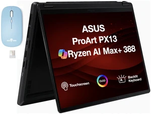 ASUS ProArt PX13 AI Powered 2-in-1 Laptop 13.3" Touchscreen OLED 2.8K Display (AMD Ryzen AI Max+ 388, 32GB LPDDR5X, 512GB M.2 PCIe SSD, Backlit KB, WiFi 7, Win 11 Pro) w/Dockztorm Wireless Mouse ASUS ProArt PX13 AI Powered 2-in-1 Laptop 13.3" Touchscreen OLED 2.8K Display (AMD Ryzen AI Max+ 388, 32GB LPDDR5X, 512GB M.2 PCIe SSD, Backlit KB, WiFi 7, Win 11 Pro) w/Dockztorm Wireless Mouse