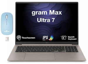 LG gram Max Copilot + Laptop 17.0" Touchscreen IPS WQXGA Display (Intel Ultra 7 355, 16GB LPDDR5X, 512GB SSD, Intel Graphics, Backlit KB, 2 Thunderbolt 4, Win 11 Home) w/Dockztorm Wireless Mouse LG gram Max Copilot + Laptop 17.0" Touchscreen IPS WQXGA Display (Intel Ultra 7 355, 16GB LPDDR5X, 512GB SSD, Intel Graphics, Backlit KB, 2 Thunderbolt 4, Win 11 Home) w/Dockztorm Wireless Mouse