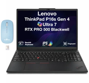 Lenovo ThinkPad P16s Gen 4 Business Workstation 16.0" 60Hz IPS WUXGA Display (Intel Ultra 7-255H, NVIDIA RTX PRO 500 Blackwell 6GB, 16GB DDR5, 1TB PCIe SSD, Win 11 Pro) w/Dockztorm Wireless Mouse Lenovo ThinkPad P16s Gen 4 Business Workstation 16.0" 60Hz IPS WUXGA Display (Intel Ultra 7-255H, NVIDIA RTX PRO 500 Blackwell 6GB, 16GB DDR5, 1TB PCIe SSD, Win 11 Pro) w/Dockztorm Wireless Mouse