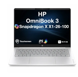 HP OmniBook 3 AI PC Laptop 14.0" Touchscreen IPS WUXGA Display (Qualcomm Snapdragon X X1-26-100, 16GB LPDDR5X, 1TB PCIe SSD, Qualcomm Adreno, WiFi 6E, Webcam, Bluetooth 5.3, Win 11 Pro) (Renewed) HP OmniBook 3 AI PC Laptop 14.0" Touchscreen IPS WUXGA Display (Qualcomm Snapdragon X X1-26-100, 16GB LPDDR5X, 1TB PCIe SSD, Qualcomm Adreno, WiFi 6E, Webcam, Bluetooth 5.3, Win 11 Pro) (Renewed)