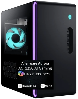 Alienware Aurora ACT1250 AI Gaming Desktop PC (Intel Ultra 7 265F, NVIDIA GeForce RTX 5070 12GB GDDR7, 32GB DDR5, 1TB M.2 PCIe SSD, RGB Fans, 1000W PSU, WiFi 7, Bluetooth 5.4, Win 11 Pro) (Renewed) Alienware Aurora ACT1250 AI Gaming Desktop PC (Intel Ultra 7 265F, NVIDIA GeForce RTX 5070 12GB GDDR7, 32GB DDR5, 1TB M.2 PCIe SSD, RGB Fans, 1000W PSU, WiFi 7, Bluetooth 5.4, Win 11 Pro) (Renewed)