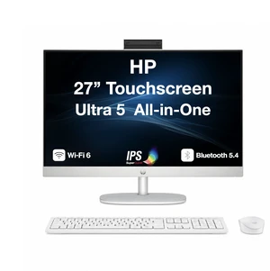 HP 27 AI PC All-in-One 27" Touchscreen IPS FHD Display (Intel Ultra 5-225U, 16GB DDR5, 512GB PCIe SSD, Intel Graphics, WiFi 6, Webcam, Bluetooth 5.4, Win 11 Pro) (Renewed) HP 27 AI PC All-in-One 27" Touchscreen IPS FHD Display (Intel Ultra 5-225U, 16GB DDR5, 512GB PCIe SSD, Intel Graphics, WiFi 6, Webcam, Bluetooth 5.4, Win 11 Pro) (Renewed)