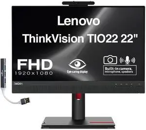 Lenovo ThinkVision TIO22 22" FHD IPS Monitor with 4ms Response Time, Anti-Glare, VESA Mount (100mm), Adjustable Height, Tilt, Swivel, Pivot, HDMI & Dockztorm USB Port Expander (12N8GAR1UZ) Lenovo ThinkVision TIO22 22" FHD IPS Monitor with 4ms Response Time, Anti-Glare, VESA Mount (100mm), Adjustable Height, Tilt, Swivel, Pivot, HDMI & Dockztorm USB Port Expander (12N8GAR1UZ)
