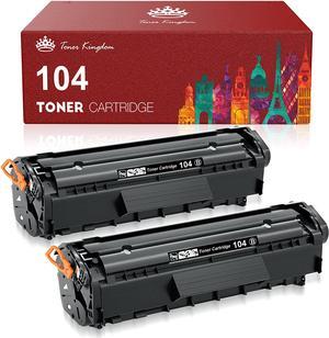 Toner Kingdom Compatible Toner for Canon Cartridge 104 CRG-104 Imageclass D420 D480 MF4350d MF4370dn MF4150d MF4270dn MF4690 FAXPHONE L90 L120 Laser Printer (Black, 2-Pack)