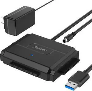 USB 3.0 to IDE SATA Converter for Universal 2.5 & 3.5 inches SATA HDD SDD & IDE HDD Drives Data Transfer Rates up to 5Gbps Adapter