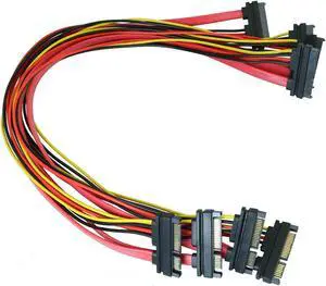 4PCS 50cm SATA 22 Pin Female to SATA(7+15) Pin Male Data Power Combo Extension Cable