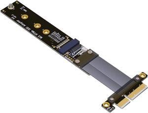 ADT-Link R44SF / R24SF M.2 NVMe SSD Extension Cable Solid State Drive Riser Card Support M2 to PCI Express 3.0 X4 PCIE Full Speed 35G/BPS(R24SF 10CM)