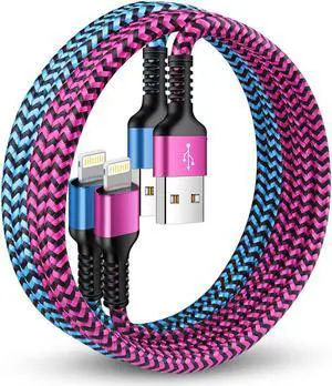 iPhone Charger Cable, [2pack/3ft] Apple Lightning Cord for iPhone 14 Pro Max 13 12 Pro/11/XS/XR/X/8 Plus/7, iPad Mini, iPad Air, USB-A Braided Rapid Charge Core Recharger Power Cargador Data Line