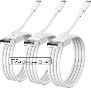 10ft  Charger Cable Long  Lightning to USB Cable 10 Feet Fast iPhone Charging Cord 10 Foot for  iPhone 14 Pro Max/14 Plus/14/13/12/11 Pro/11/XS MAX/XR/8/7/6s/6/5S/SE iPad Original