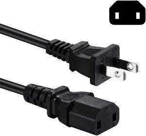 2 Prong AC Power Cord Compatible with Sony PS4 Pro Playstation 4 Pro Console Xbox One/Xbox 360 Slim / 360 E Power Supply Brick Power Cable Replacement