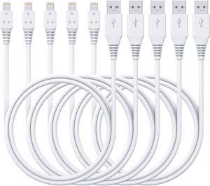 iPhone Charger Cable 3ft 5Pack Lightning Cable 3 Foot Charging Cord 3 feet Compatible with Apple iPhone 11/Pro/Max/SE/X/XS Max/XR/8/8 Plus/iPad/iPod (White)