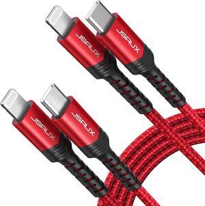 USB C to Lightning Cable [2 Pack 6FT] [Apple MFi Certified] iPhone 13 Charger Cable Compatible with iPhone 14/13 Pro/13 Pro Max/12 Pro/11 Pro Max/X/XS/XR/8 iPad 9th 2021 -Red