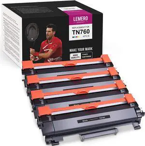 LemeroUexpect Compatible Toner Cartridge Replacement for Brother TN-760 TN760 TN730 Toner for MFC-L2710DW L2717DW L2750DW HL-L2370DW L2325DW L2350DW L2395DW L2390DW DCP-L2550DW Printer (Black,4-Pack)