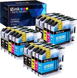 E-Z Ink (TM) Compatible Ink Cartridge Replacement  LC103 Ink Cartridges LC103XL LC103BK LC101 LC 103 to Use with MFC-J470DW MFC-J870DW MFC-J6920DW MFC-J6520DW MFC-J450DW (15 Pack)