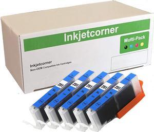 Inkjetcorner Compatible Ink Cartridges Replacement for CLI-251XL CLI-251 for use with IP7220 iX6820 MG5520 MG5522 MG5620 MG6620 MG5420 MG6420 MX920 MX922 (Cyan, 5-Pack)