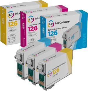 LD Remanufactured Replacements for Epson T126 (Cyan, Magenta, Yellow) 3-Pack