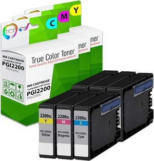 TCT Compatible Ink Cartridge Replacement for Canon PGI-2200 PGI2200 Works with Canon Maxify MB5020 MB5320, iB4020 Printers (Cyan, Magenta, Yellow) - 6 Pack