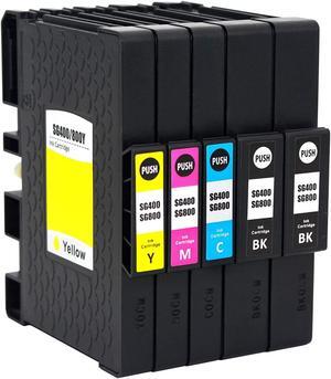 F FINDERS&CO SG400 SG800 Sublimation Ink Cartridge High Yield Compatible for Sawgrass Virtuoso SG 400 SG 800 Printer (2 Black, 1 Cyan, 1 Magenta, 1 Yellow, 5-Pack)