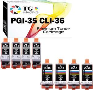 TG Imaging (8 Pack) Compatible Ink Cartridge 4xBlack 4xColor PGI-35 CLI-36 PGI35 CLI36 for use in PIXMA IP100B IP100 IP110 Mini260 Pixma Mini 320 Inkjet Printer