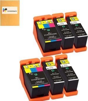 Compatible Dell Series 21 Ink Cartridges Replacement for DELL V313 V313W V515W P513W P713W V715W Printer (4BK, 2Color)