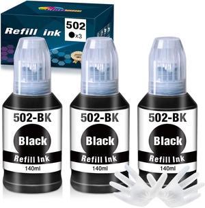 Printers Jack Compatible Epson T502 502 Refill Ink Bottle Kit for Epson  EcoTank ET-2700 ET-2750 ET-2760 ET-3700 ET-3710 ET-3750 ET-3760 ET-4760