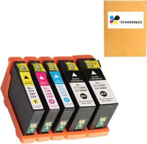 Compatible Dell Series 31 32 33 34 Ink Cartridges Replacement for Dell V525w V725w Printer (2BK, 1C, 1M, 1Y)