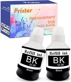 Pristar Compatible Refill Bottle Ink Replacement for Canon GI-20 GI20 Dye Ink Bottle Work for Canon PIXMA G6020 G7020 G5020 MegaTank All-in-one Printer (170ml Black, 70ml Cyan/Magenta/Yellow, 4-Pack)