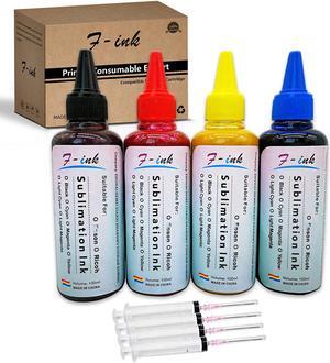 F-INK 4x100ml Sublimation Ink Compatible for Sublijet Sawgrass Virtuoso SG400 SG500 SG800 SG1000 SG400NA SG800NA,Heat Transfer Printer Ink