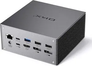 Docking Station, USB C Docking Station,Type-C Laptop to Triple 4K Extended Display for MacBook&Thunderbolt3 Windows (7 USB, 4K@60Hz DP, HDMI, LAN, 3.5mm Audio&Mic, SD&TF Card Reader, 60W PD)