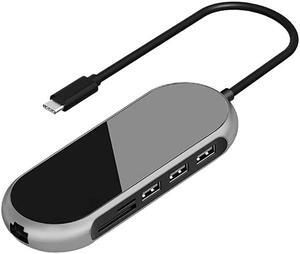 Port Expander Docking Station 9 in 1 USB C Dock USB C Hub Adapter with HDMI, VGA, PD 100W, Ethernet, SD/TF Card Reader, 3 USB 3.0 Port USB Splitter