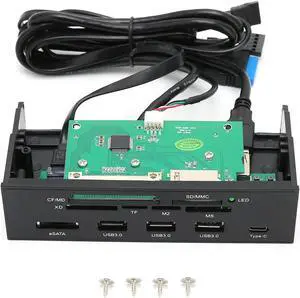 5.25in 3.5in Docking Station, Type C Expansion Dock with USB3.0, Fast 10Gbps Transmission, Lightweight Galvanized Steel for Durability, Multifunctional with Indicator Light