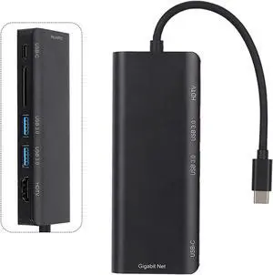 Multi-Functional 6in1 Docking Station Plug and Play Docking Station USB Docking Station Type-c Docking Station for Desktop for Computer for PC
