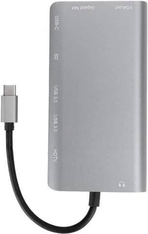Type C Docking Station, 8 in 1 4K Adapter, USB3.0 Hub, Power Supply, VGA Audio Connection, Type C Docking Station for PCTabletNotebook Accessories Type C Docking Station, 8 in 1 4K Adapter, USB3.0 Hub, Power Supply, VGA Audio Connection, Type C Docking Station for PCTabletNotebook Accessories