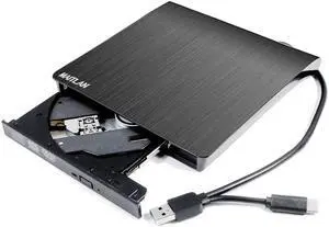 USB 3.0 Type A and Type-C 2-in-1 External DVD CD Player Burner, for HP Dell Asus Acer Lenovo Alienware MSI Sony Laptop & Desktop Computer, Pop-up Mobile Portable 8X DVD+-R/RW DL 24X CD-R Optical Drive USB 3.0 Type A and Type-C 2-in-1 External DVD CD Player Burner, for HP Dell Asus Acer Lenovo Alienware MSI Sony Laptop & Desktop Computer, Pop-up Mobile Portable 8X DVD+-R/RW DL 24X CD-R Optical Drive