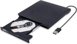External CD/DVD Drive, USB 3.0 CD Player DVD Drive ROM +/-RW Optical Reader Writer Burner for Windows 10/8/7, Linux, Mac Laptop Desktop PC, MacBook Pro/ Air, iMac, Surface Pro (Black) External CD/DVD Drive, USB 3.0 CD Player DVD Drive ROM +/-RW Optical Reader Writer Burner for Windows 10/8/7, Linux, Mac Laptop Desktop PC, MacBook Pro/ Air, iMac, Surface Pro (Black)