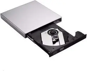 Portable CD DVD Drive USB 2.0 Drive Slim CD/VCD ROM Rewriter Burner Floppy Superdrive for Laptop PC Silver Portable CD DVD Drive USB 2.0 Drive Slim CD/VCD ROM Rewriter Burner Floppy Superdrive for Laptop PC Silver