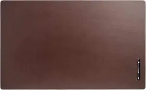 Dacasso Pad Without Side Rails Luxury Leather Blotter for Writing-Executive Desk Surface Protector, 38" x 24", Chocolate Brown