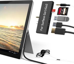 Surface Go/Go 2/Go 3 Docking Station, 6 in 2 USB C Hub HDMI Adapter, Surface Go with 4K HDMI, 2 USB 3.0 Ports(5Gbps), 3.5mm Earphones Jack, SD/TF Card Reader for Surface Go1/Go 2/Go 3