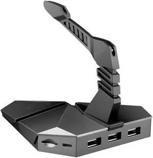 LED Light 3-Port Bungee USB Hub Splitter SD Card Reader Mouse Clamp USB 2.0 Data Gaming HUB