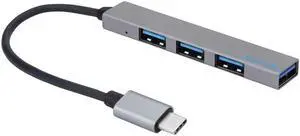 Type-C to 4 USB Hub Expander Thin Mini Portable 4-Port USB 2.0 Hub USB Power Interface Laptop Tablet Comput
