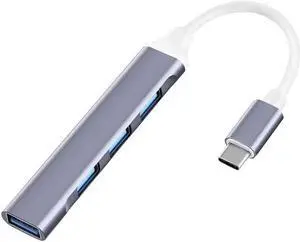 4 Port Type-C/USB Hub USB3.0 USB Splitter OTG Adapter Hub USB Power Adapter Splitter USBC Hub for Mouse Keyboard U Disk (Color : Type-c Interface) (Type)