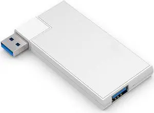 180 Degree Rotation USB 3.0 HUB Super Speed External 4 Port USB Splitter Port Air Laptop PC Computer USB Hub (Color : White) (White)