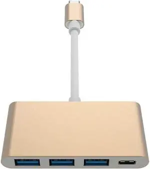 Hubs USB3.0, 5Gbps High-Speed Transmission Type C to USB 3.1/PD+3*USB 3.0 HUB Adapter USB Type C Hub USB Hubs (Color : Gray)